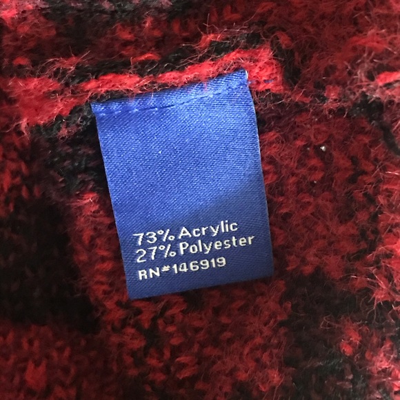 APT. 9 Red & Black Animal Print Sweater - Picture 7 of 7